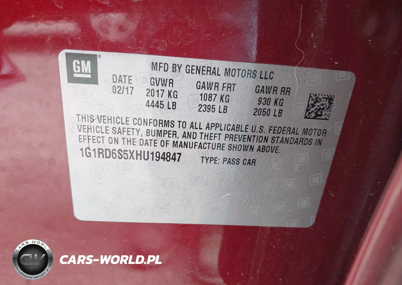 2017 Chevrolet Volt Premier VIN:1G1RD6S5XHU194847 - 9