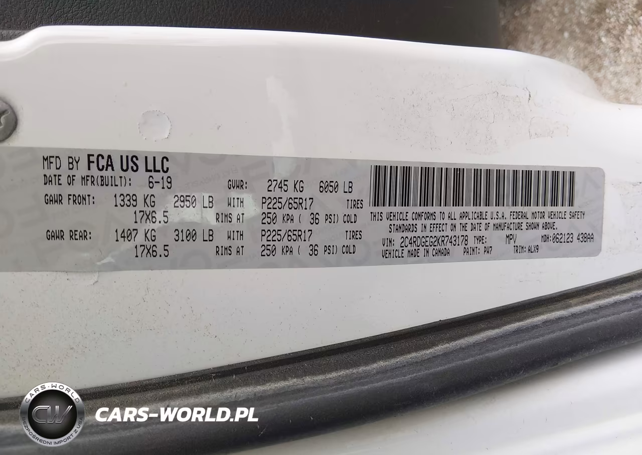 2019 Dodge Grand Caravan Gt VIN:2C4RDGEG2KR743178 - 9