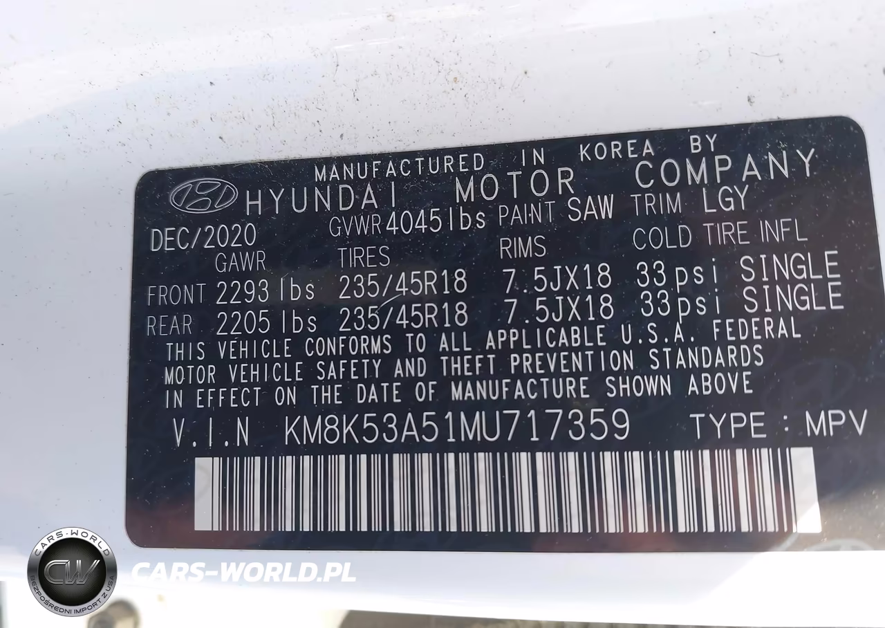2021 Hyundai Kona Ultimate VIN:KM8K53A51MU717359 - 9