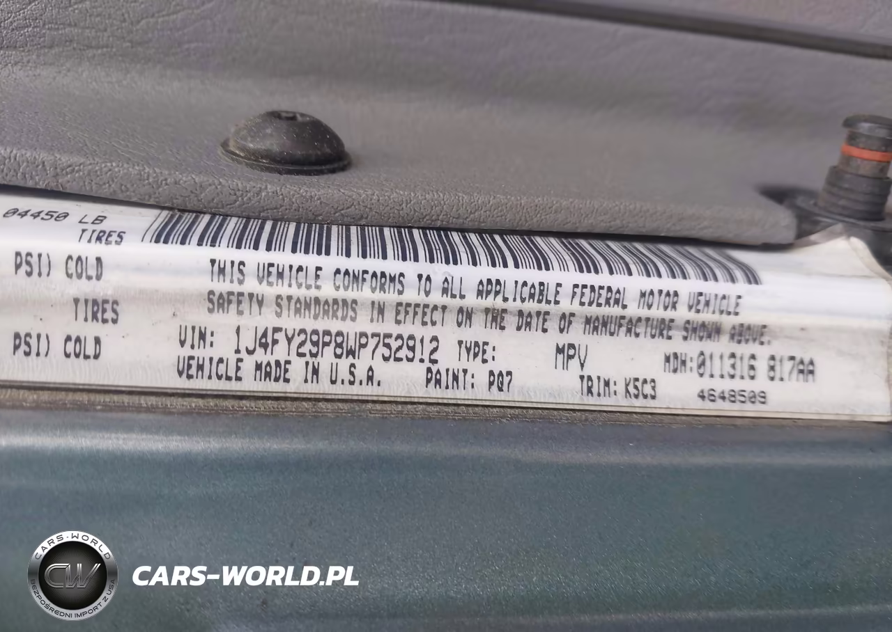 1998 Jeep Wrangler Se VIN:1J4FY29P8WP752912 - 9
