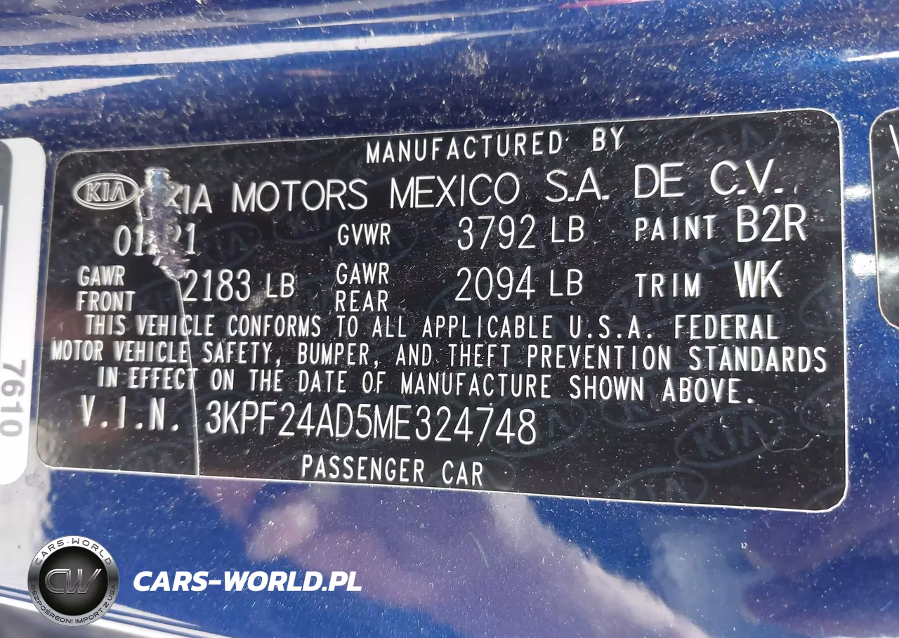 2021 Kia Forte Lxs VIN:3KPF24AD5ME324748 - 9