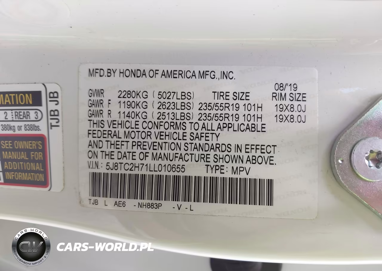 2020 Acura Rdx Advance Package VIN:5J8TC2H71LL010655 - 9