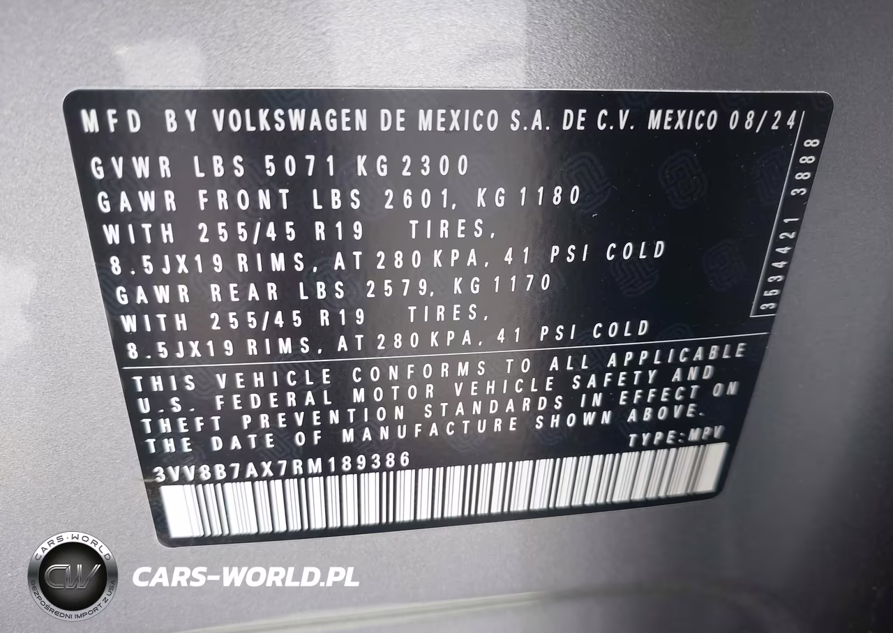 2024 Volkswagen Tiguan 2.0T Se R-Line Black VIN:3VV8B7AX7RM189386 - 9