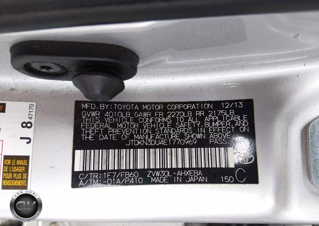 2014 Toyota Prius Two VIN:JTDKN3DU4E1770969 - 9