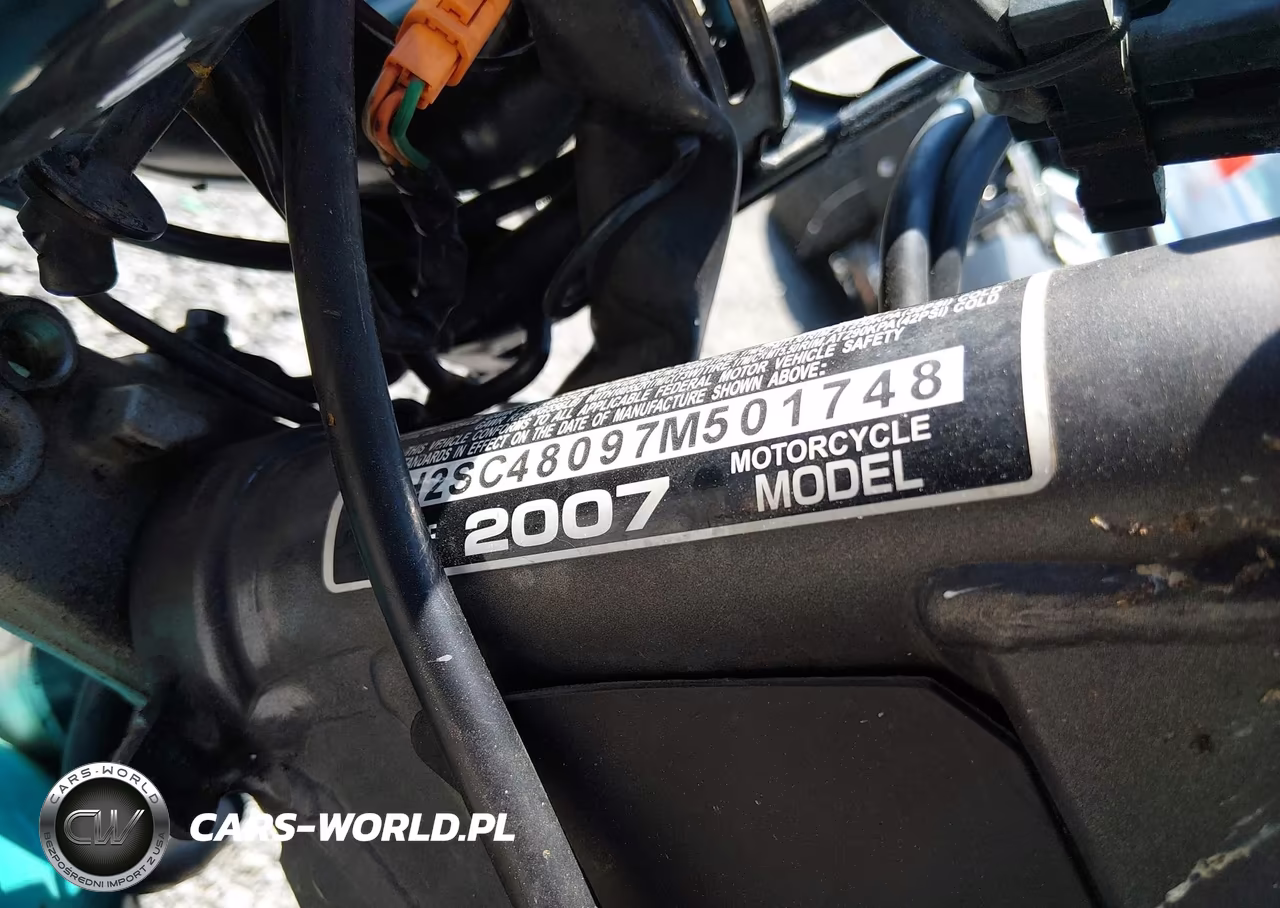 2007 Honda Cb900 F VIN:JH2SC48097M501748 - 10
