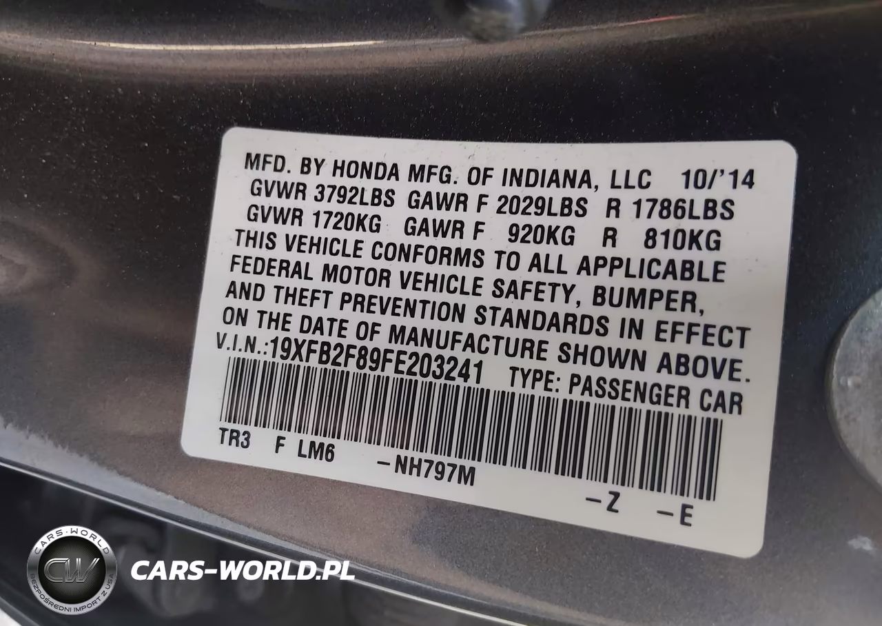 2015 Honda Civic Ex VIN:19XFB2F89FE203241 - 9