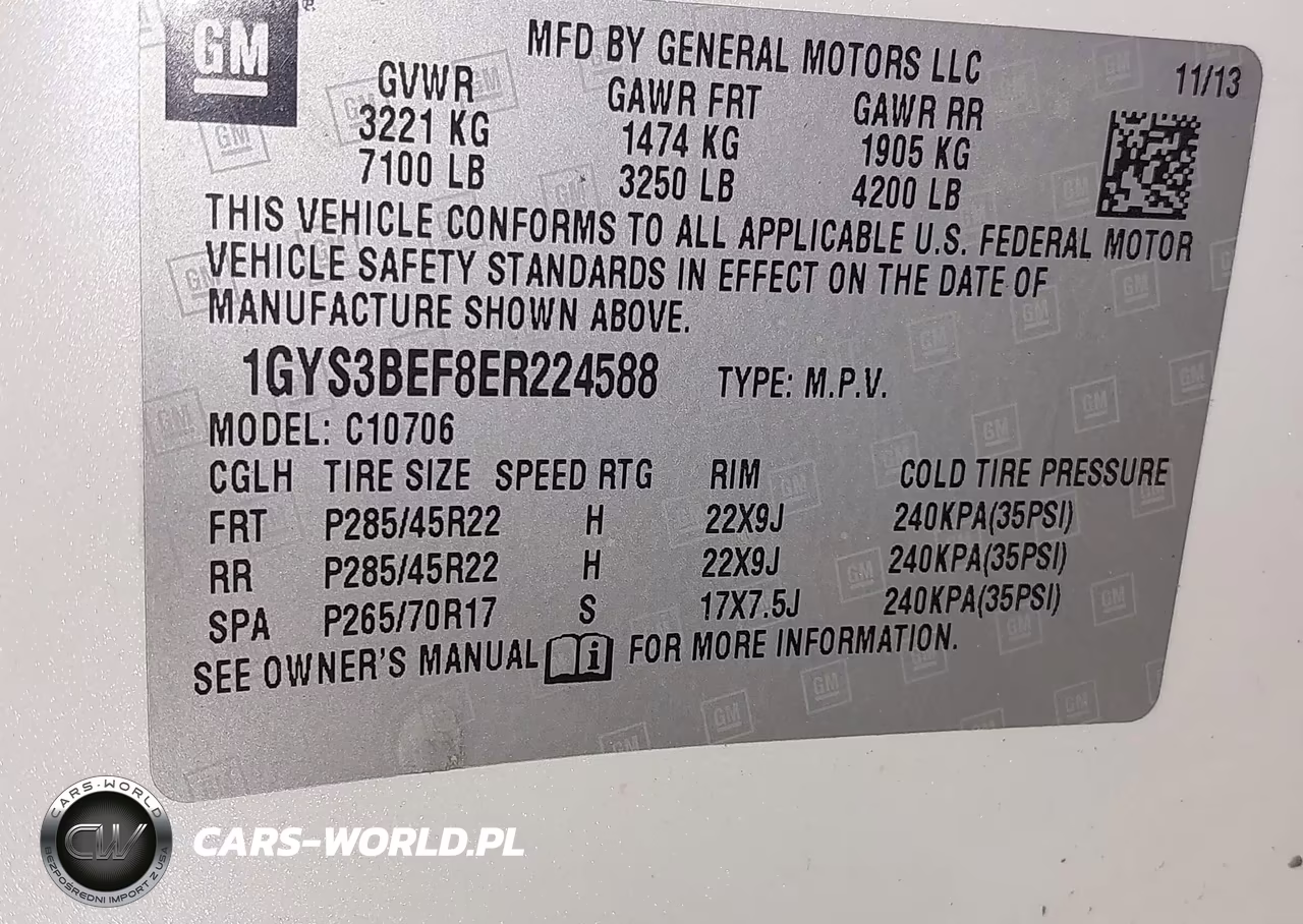 2014 Cadillac Escalade Luxury VIN:1GYS3BEF8ER224588 - 9