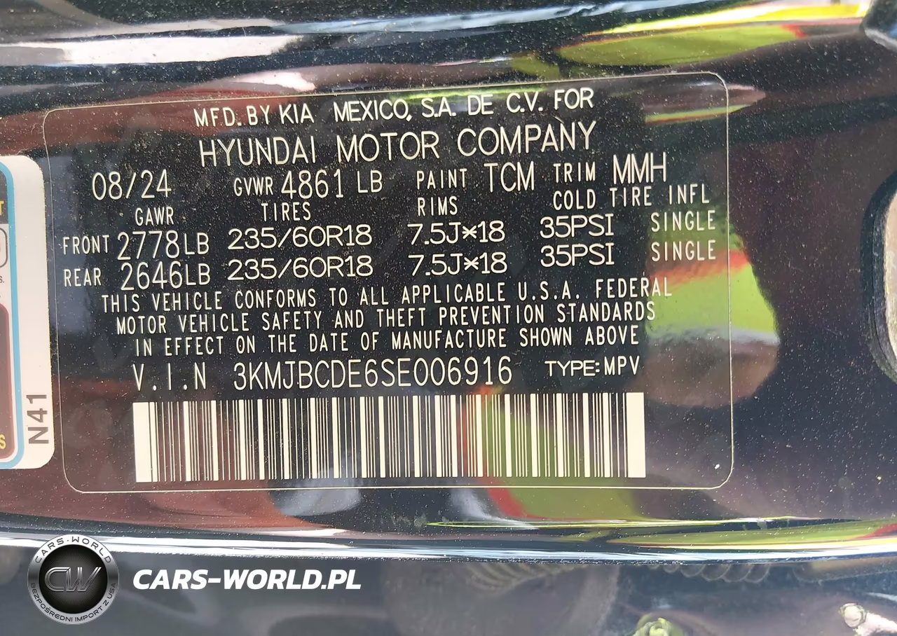 2025 Hyundai Tucson Sel VIN:3KMJBCDE6SE006916 - 9