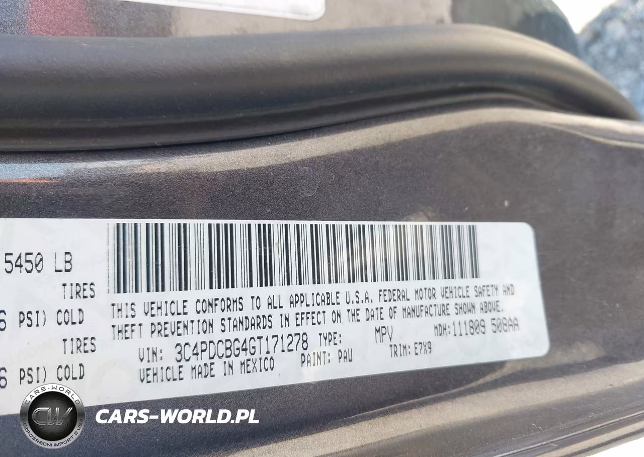 2016 Dodge Journey Sxt VIN:3C4PDCBG4GT171278 - 9
