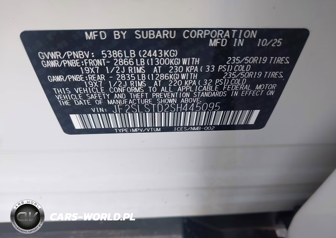 2025 Subaru Forester Touring Hybrid VIN:JF2SLSTD2SH445095 - 9