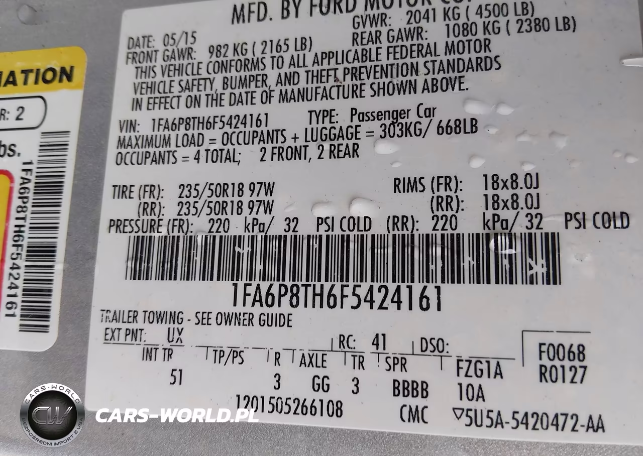 2015 Ford Mustang Ecoboost VIN:1FA6P8TH6F5424161 - 9
