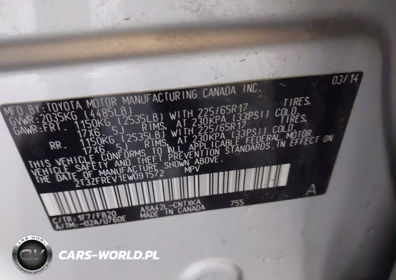 2014 Toyota Rav4 Le VIN:2T3ZFREV1EW091572 - 9