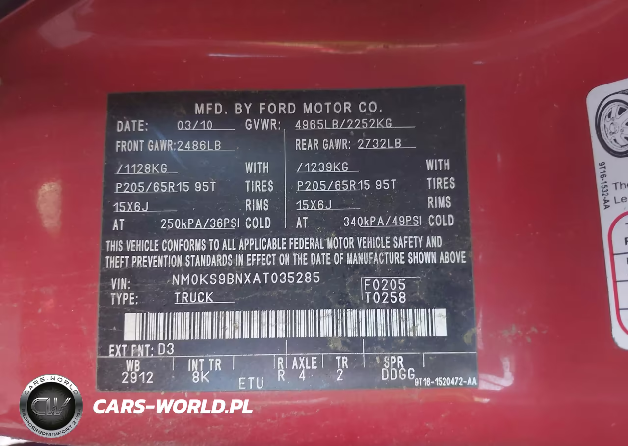 2010 Ford Transit Connect Xlt VIN:NM0KS9BNXAT035285 - 9