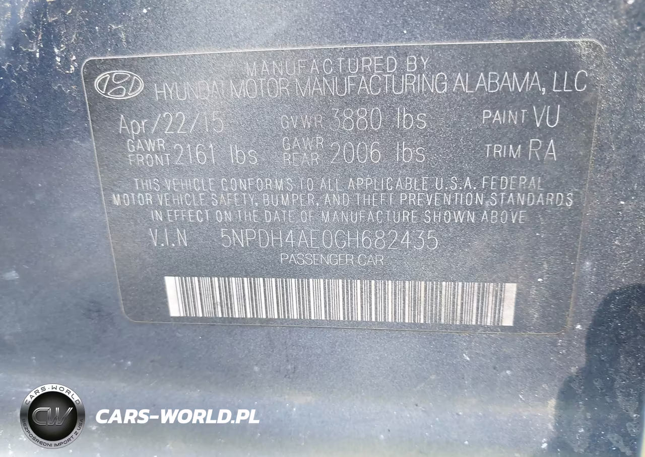 2016 Hyundai Elantra Se VIN:5NPDH4AE0GH682435 - 9