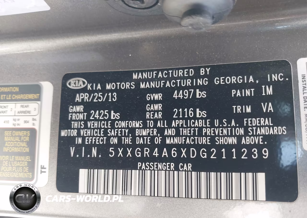 2013 Kia Optima Sx VIN:5XXGR4A6XDG211239 - 9
