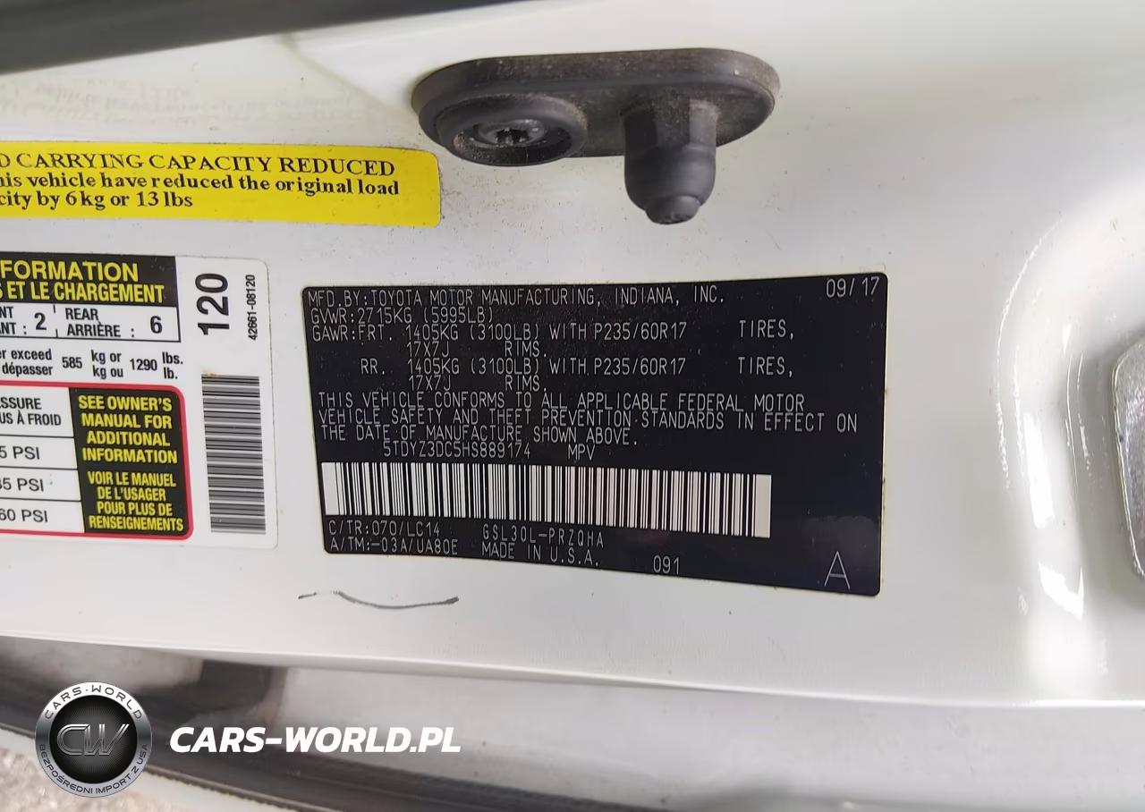 2017 Toyota Sienna Xle 8 Passenger VIN:5TDYZ3DC5HS889174 - 9