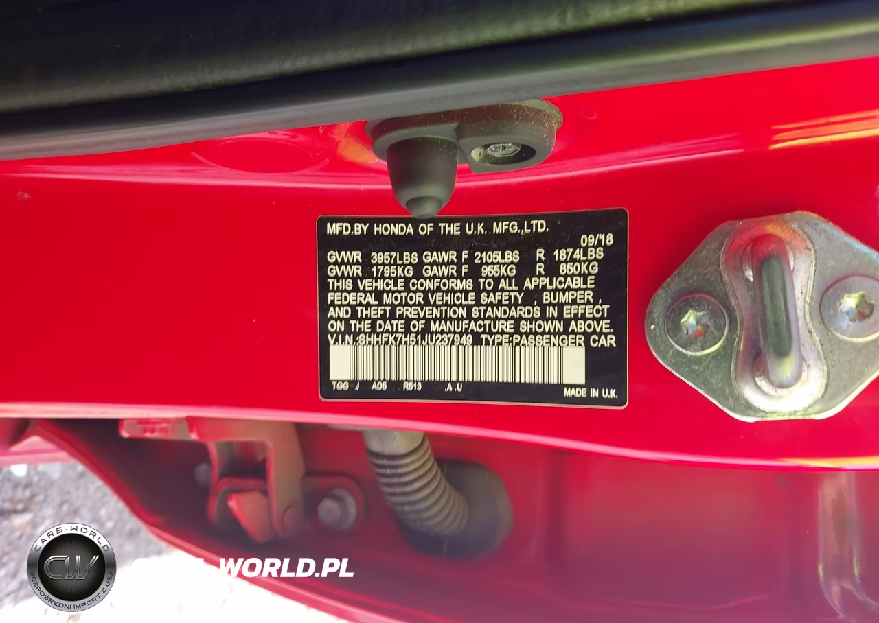 2018 Honda Civic Ex VIN:SHHFK7H51JU237949 - 9