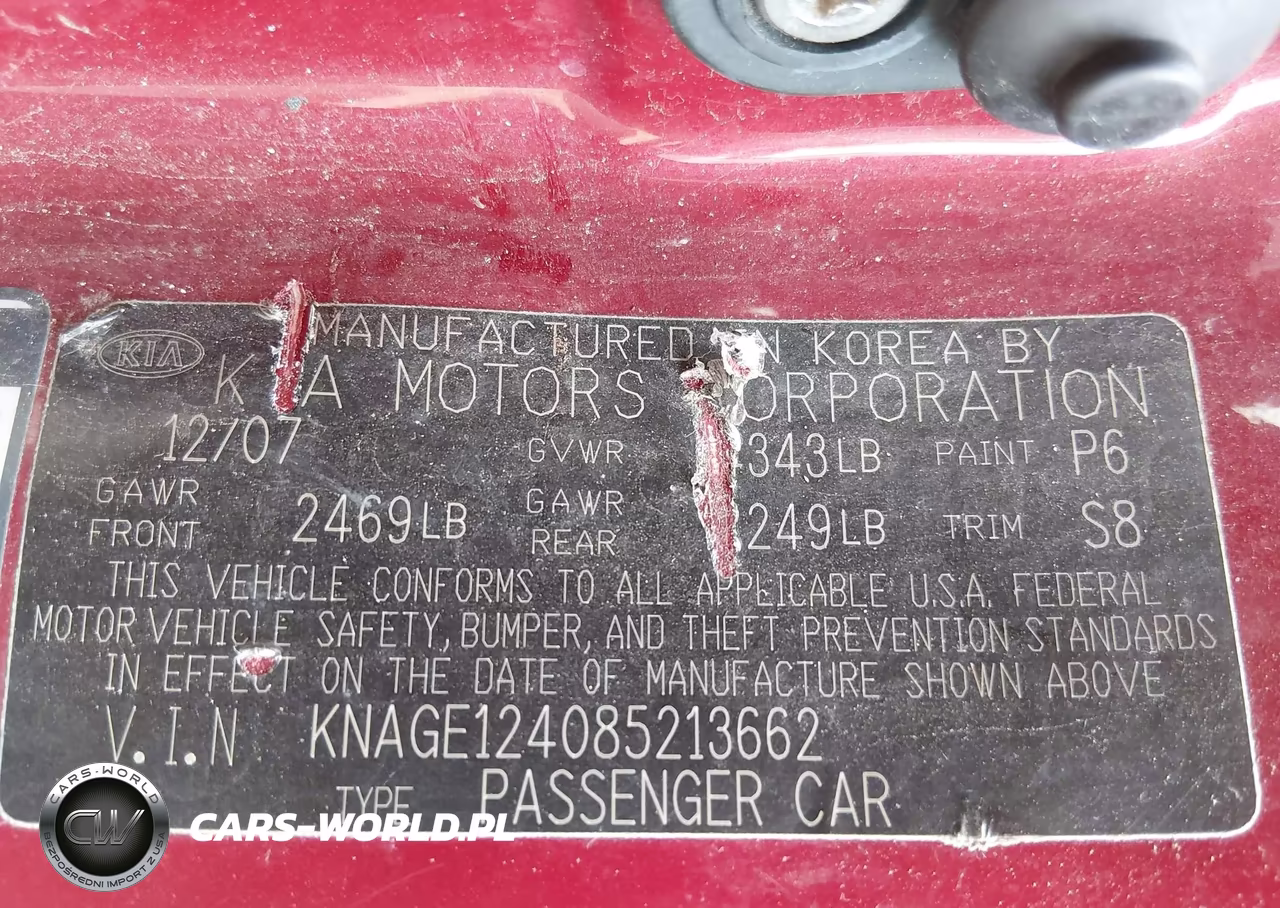 2008 Kia Optima Lx V6 VIN:KNAGE124085213662 - 9