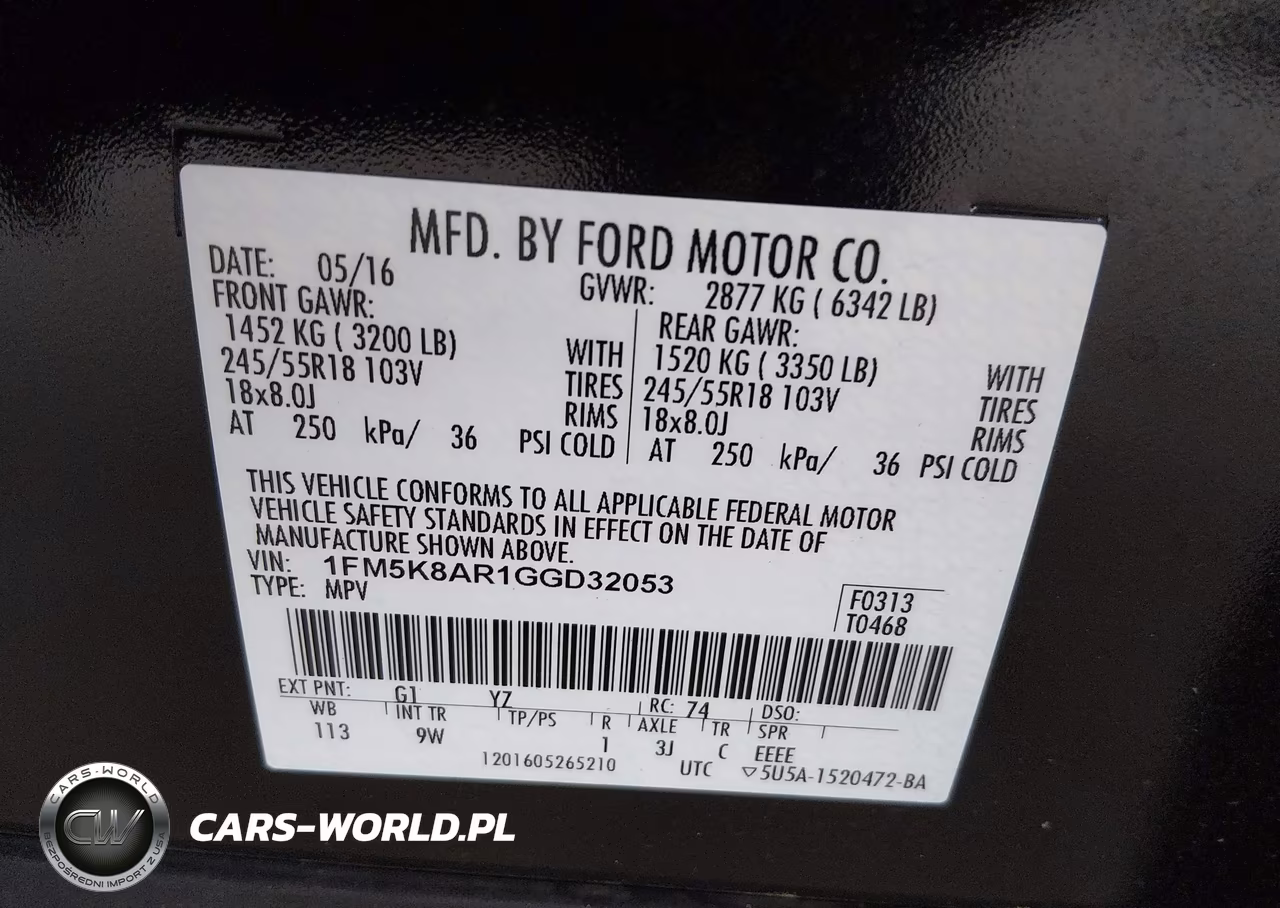 2016 Ford Utility Police Interceptor VIN:1FM5K8AR1GGD32053 - 9