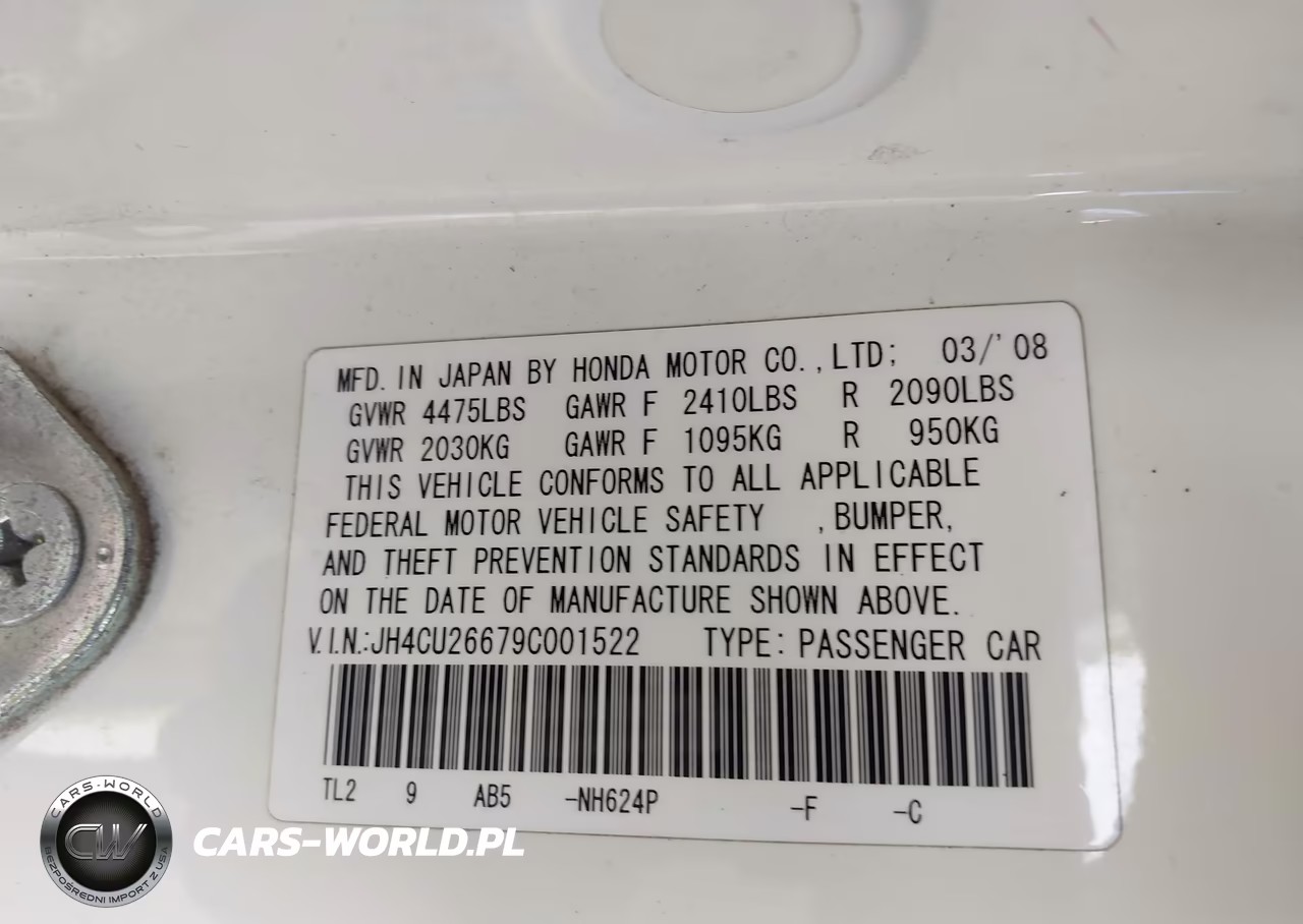 2009 Acura Tsx VIN:JH4CU26679C001522 - 9
