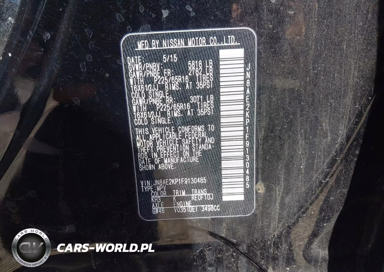2015 Nissan Quest Platinum-S-Sl-Sv VIN:JN8AE2KP1F9130485 - 9