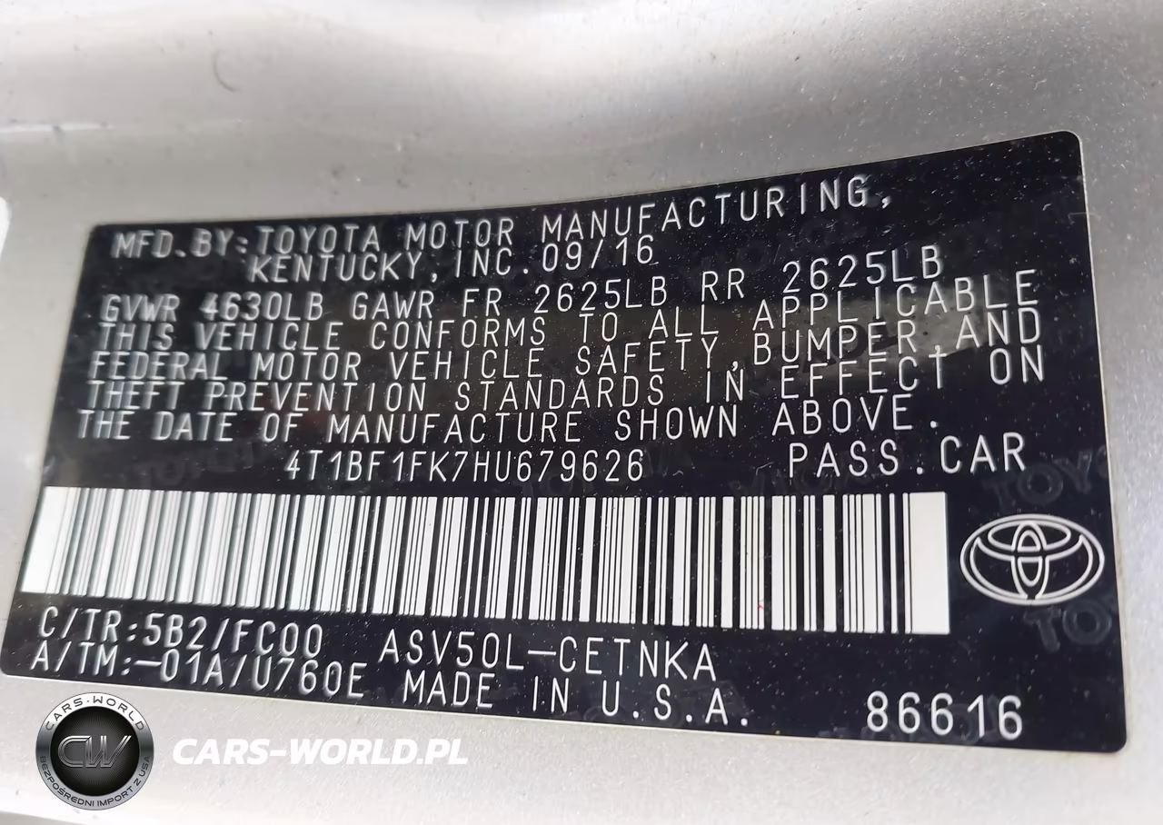 2017 Toyota Camry Le VIN:4T1BF1FK7HU679626 - 9