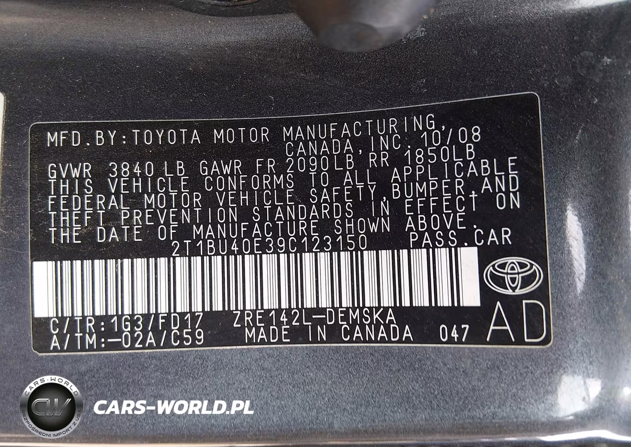 2009 Toyota Corolla S VIN:2T1BU40E39C123150 - 9
