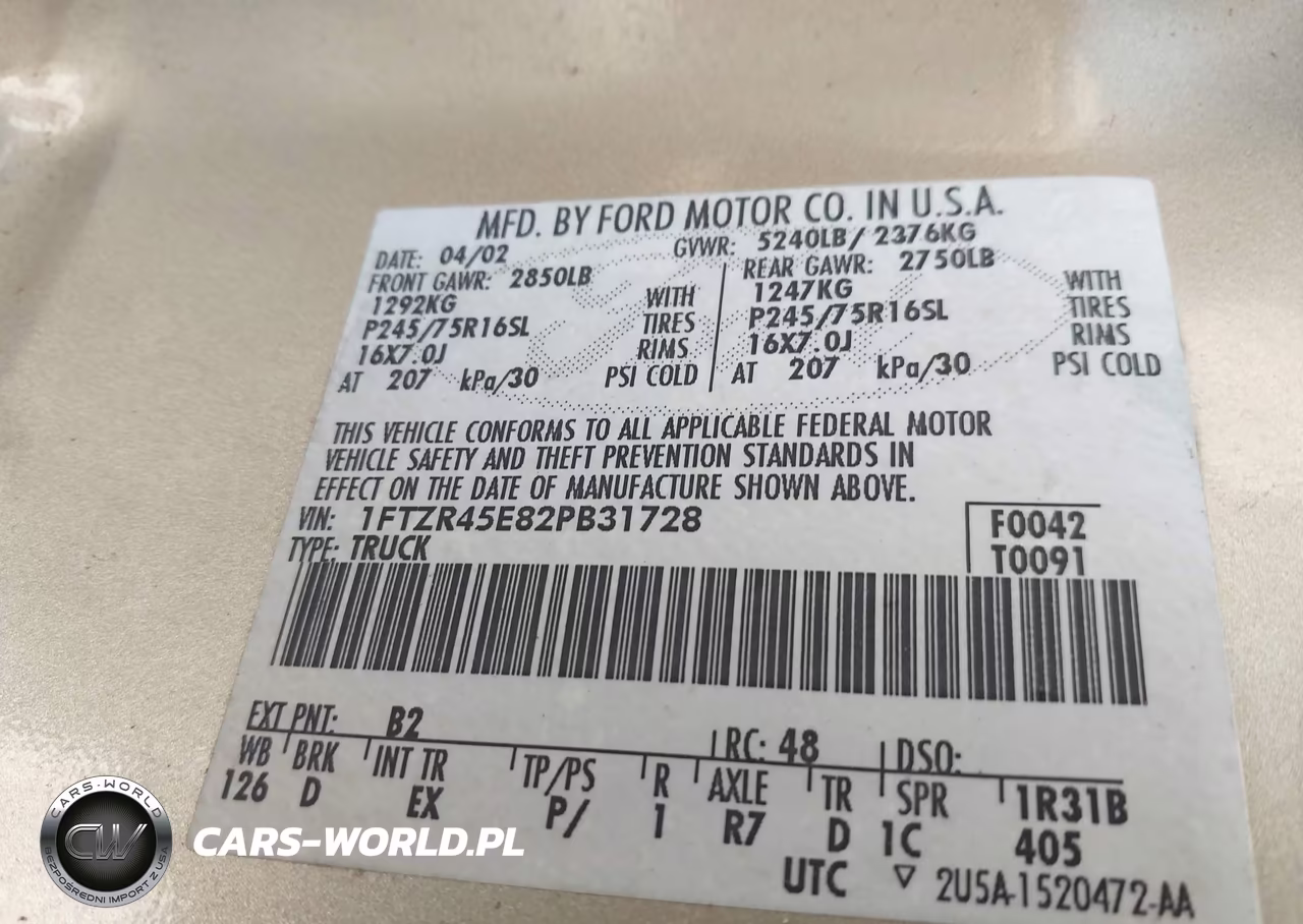 2002 Ford Ranger Edge-Xlt VIN:1FTZR45E82PB31728 - 9