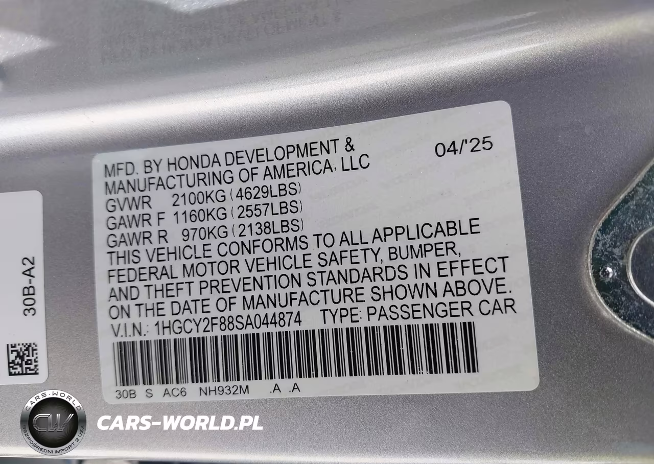 2025 Honda Accord Hybrid Touring VIN:1HGCY2F88SA044874 - 9