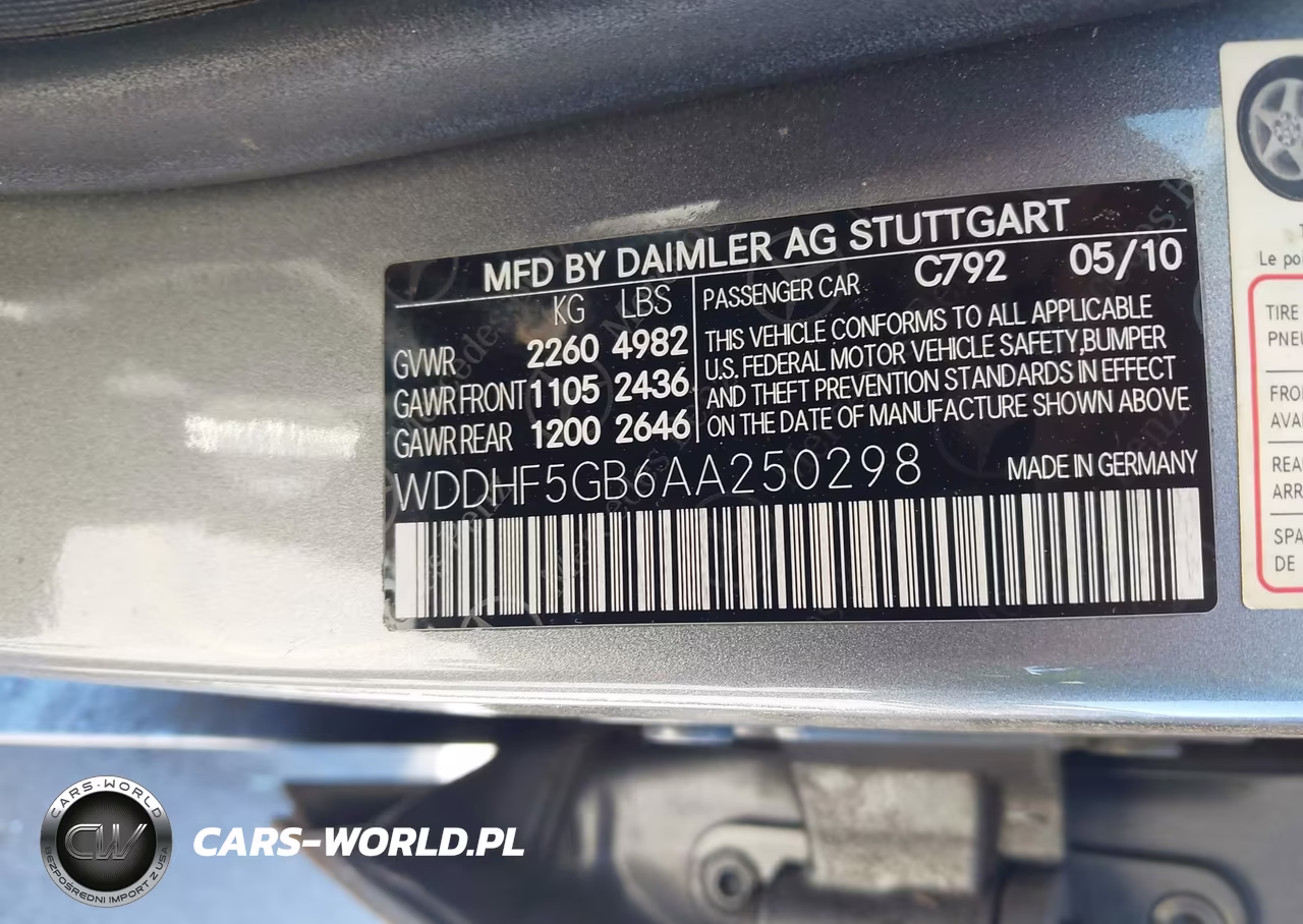 2010 Mercedes-Benz E 350 VIN:WDDHF5GB6AA250298 - 9