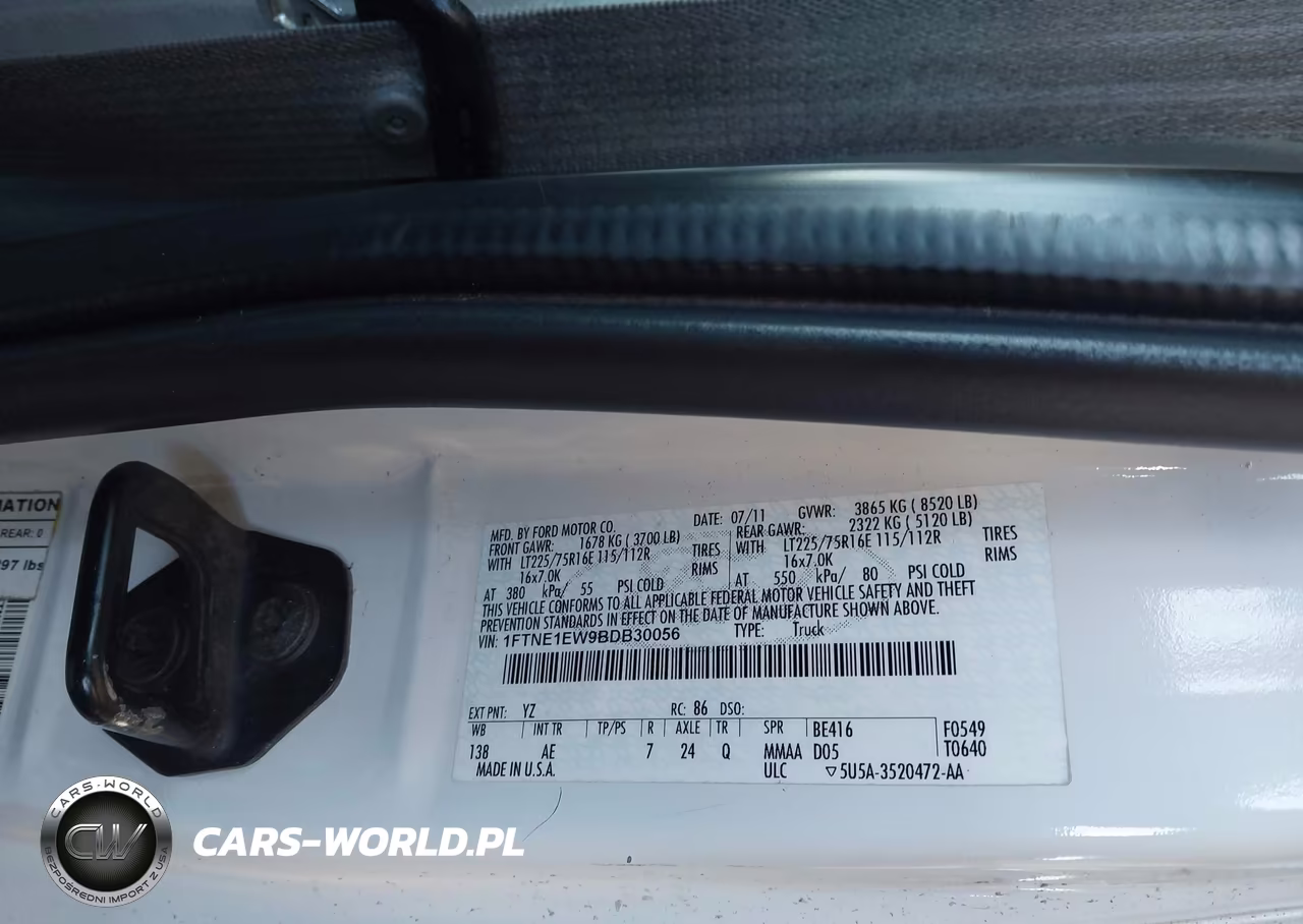 2011 Ford E-150 Commercial VIN:1FTNE1EW9BDB30056 - 9