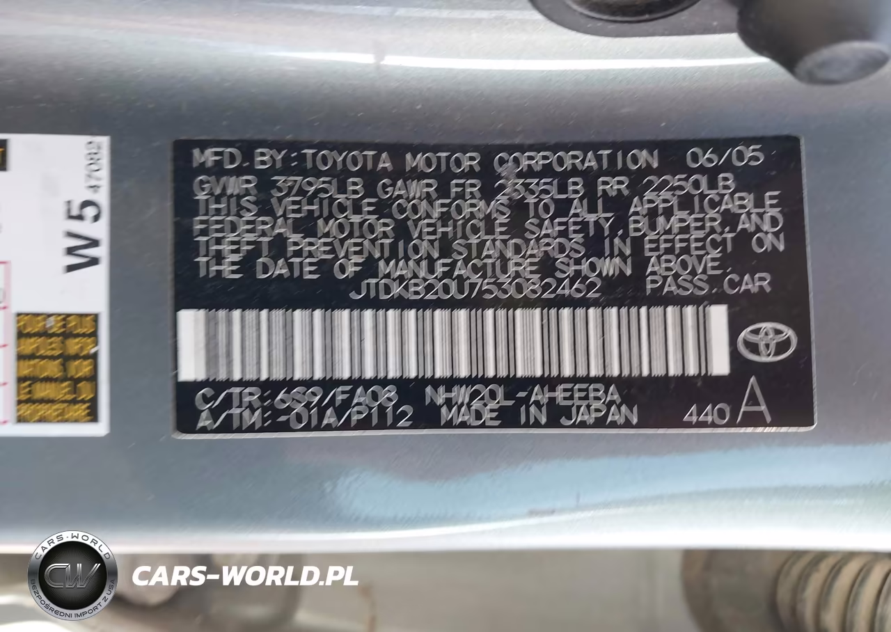 2005 Toyota Prius VIN:JTDKB20U753082462 - 9