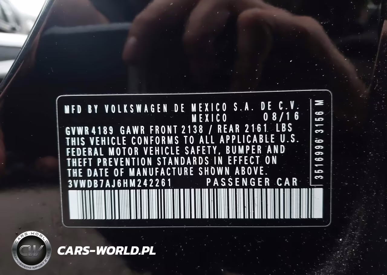 2017 Volkswagen Jetta 1.4T Se VIN:3VWDB7AJ6HM242261 - 9