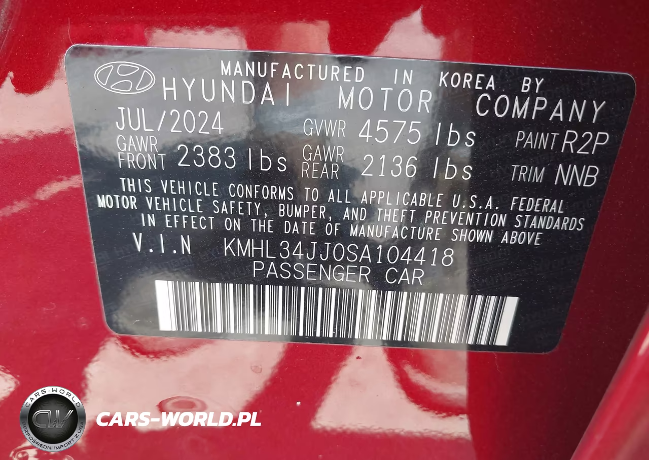 2025 Hyundai Sonata Hybrid Sel VIN:KMHL34JJ0SA104418 - 9