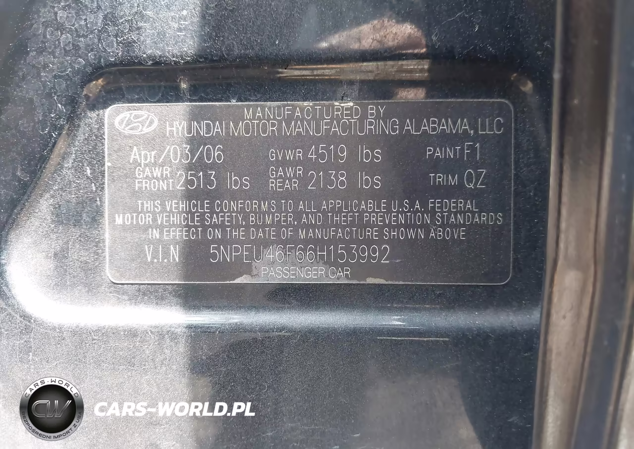 2006 Hyundai Sonata Gls V6-Lx V6 VIN:5NPEU46F66H153992 - 9