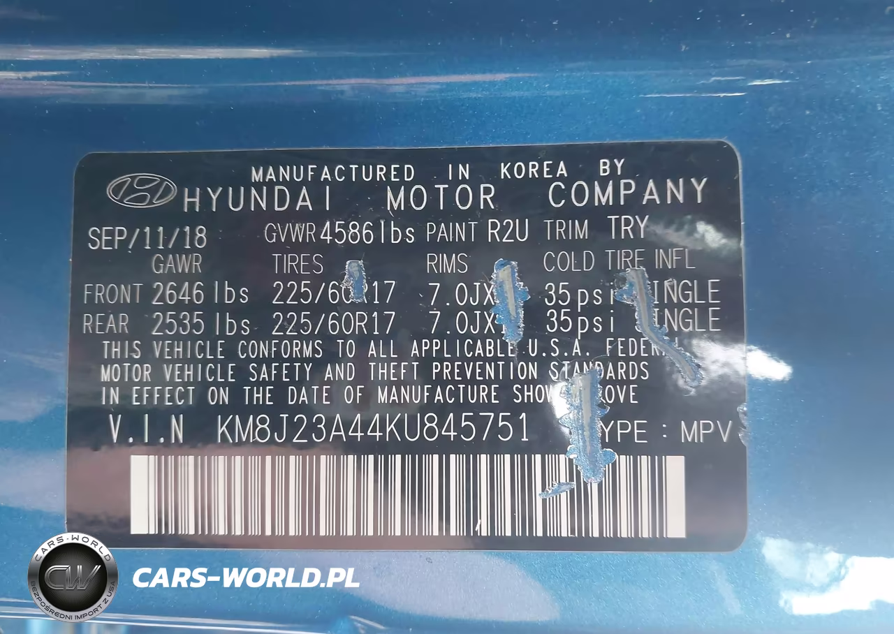 2019 Hyundai Tucson Se VIN:KM8J23A44KU845751 - 9