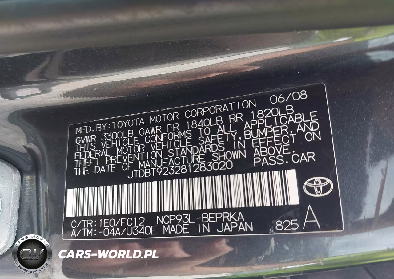 2008 Toyota Yaris VIN:JTDBT923281283020 - 9