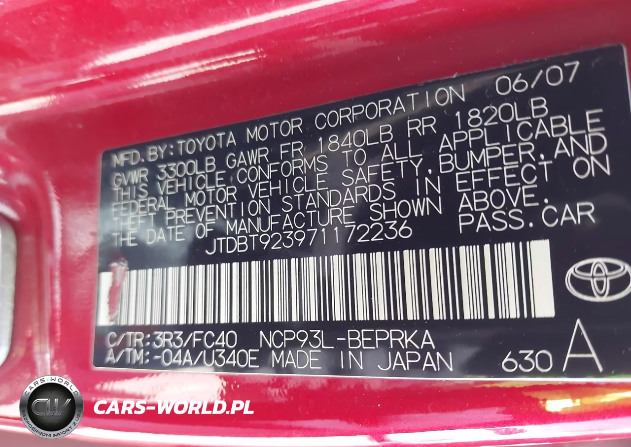 2007 Toyota Yaris VIN:JTDBT923971172236 - 9