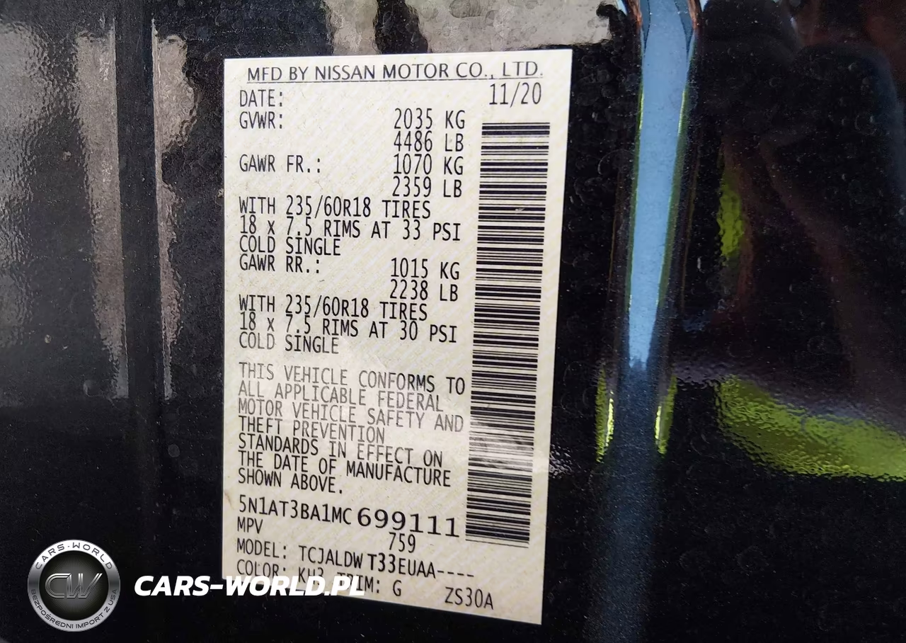 2021 Nissan Rogue Sv Fwd VIN:5N1AT3BA1MC699111 - 9