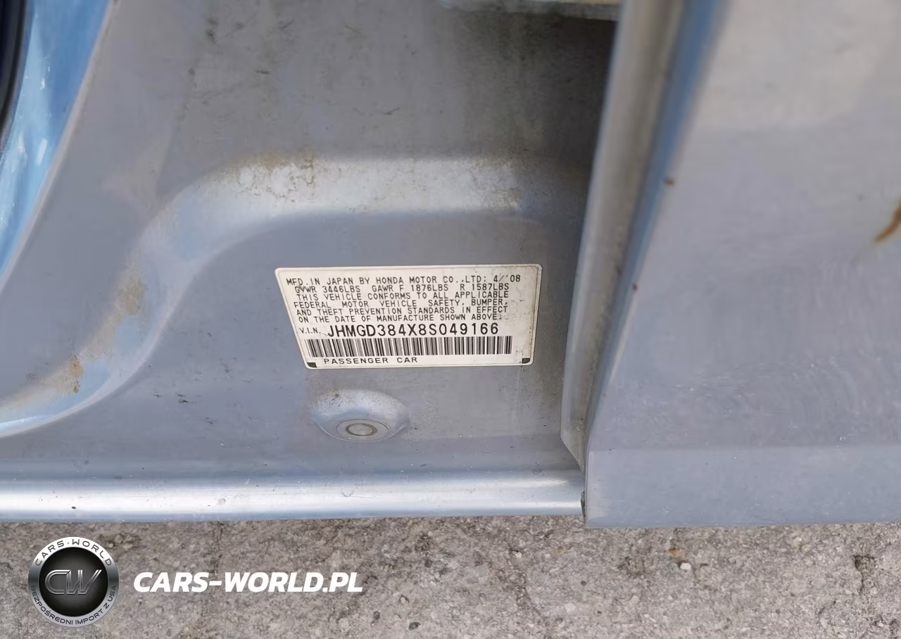 2008 Honda Fit VIN:JHMGD384X8S049166 - 9