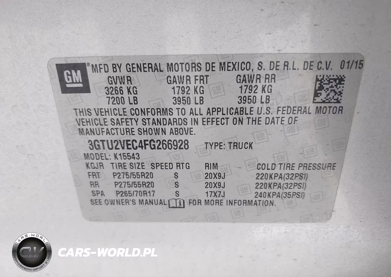 2015 GMC Sierra 1500 Slt VIN:3GTU2VEC4FG266928 - 9