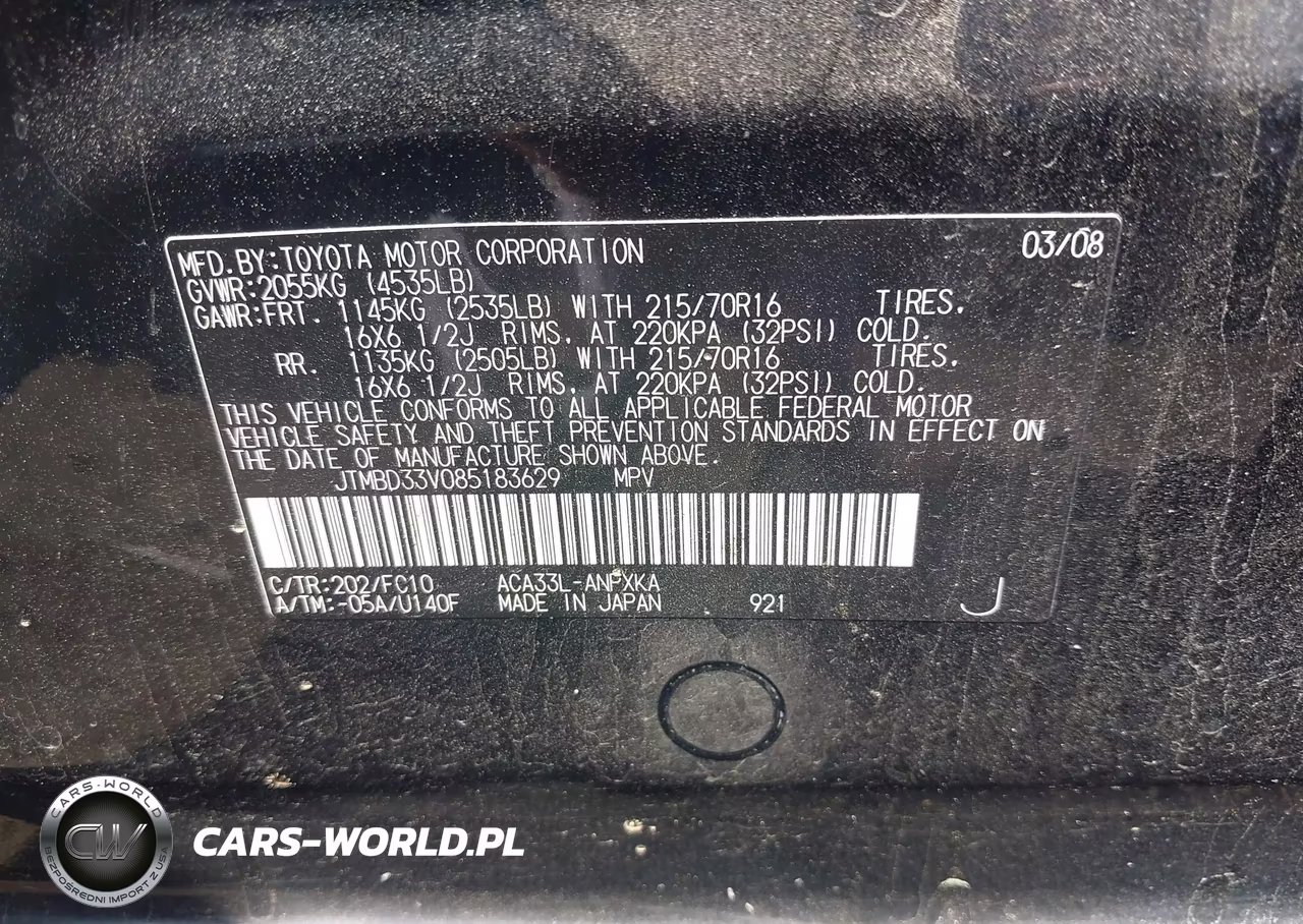 2008 Toyota Rav4 VIN:JTMBD33V085183629 - 9