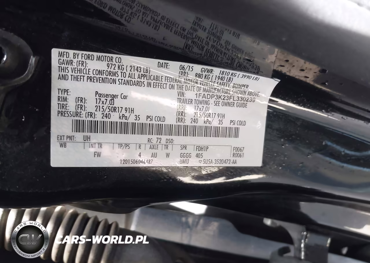 2015 Ford Focus Se VIN:1FADP3K23FL330239 - 9