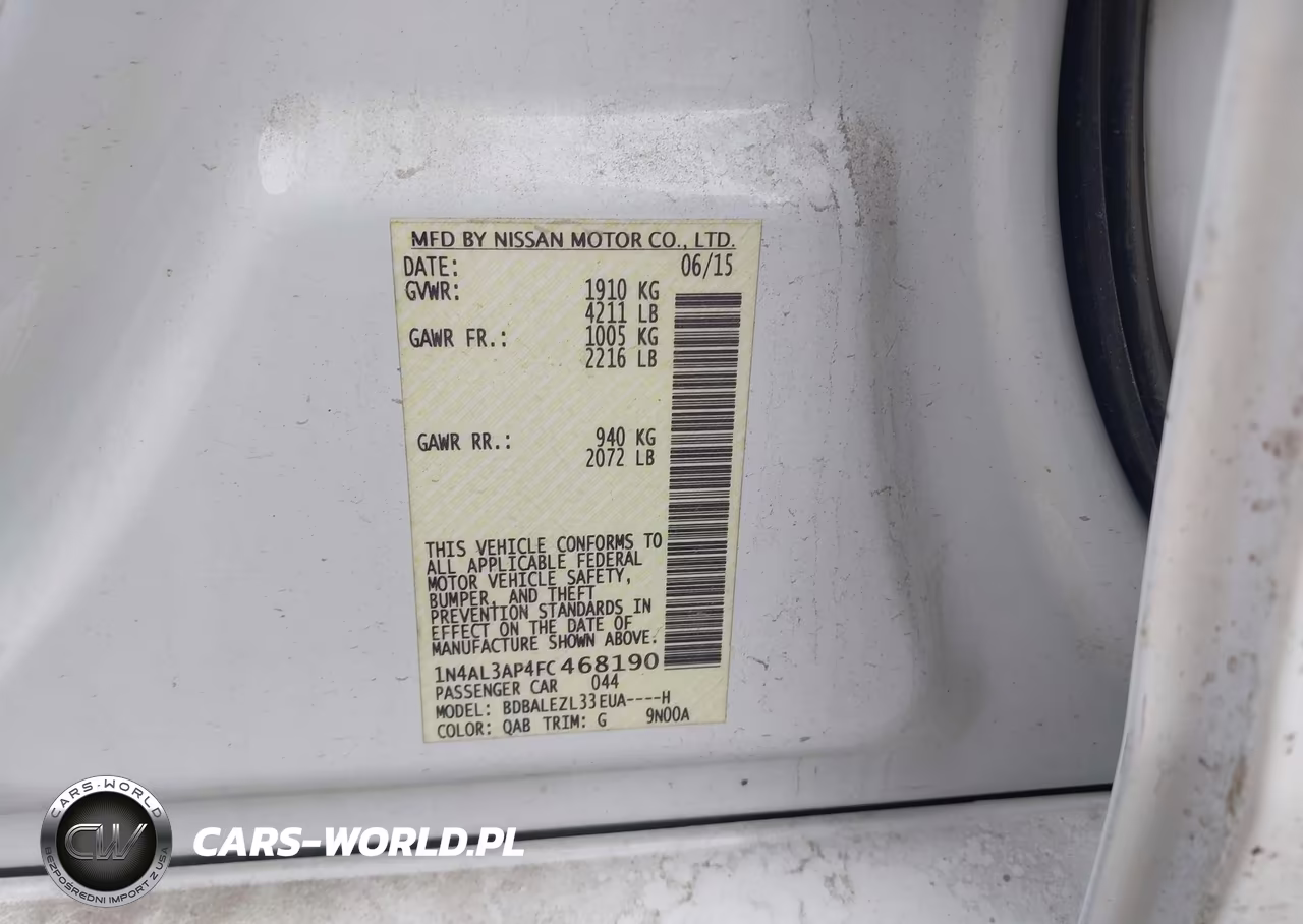 2015 Nissan Altima 2.5 S VIN:1N4AL3AP4FC468190 - 9