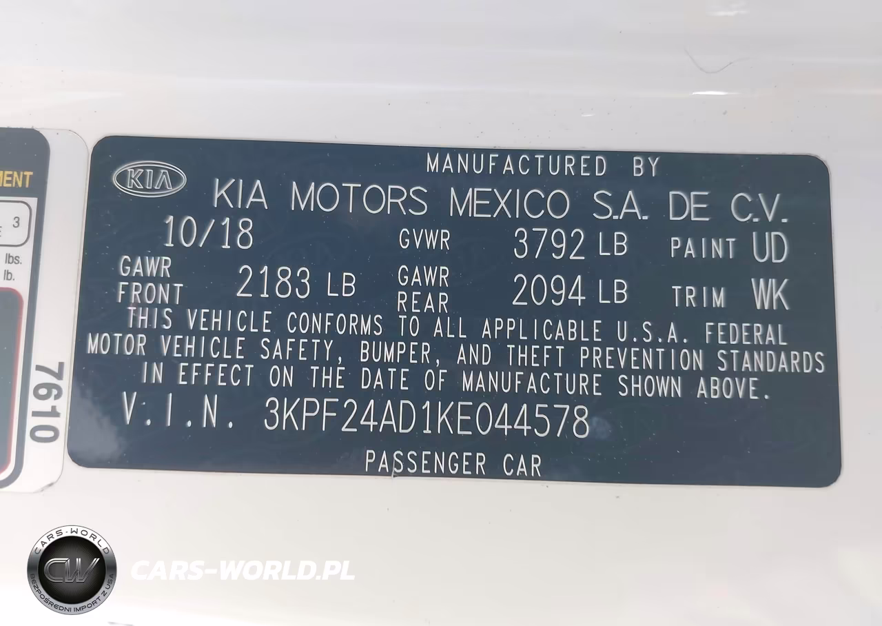 2019 Kia Forte Lxs VIN:3KPF24AD1KE044578 - 9