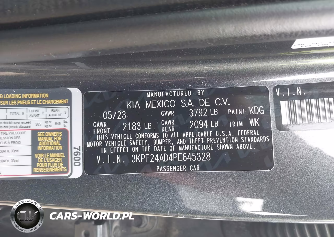 2023 Kia Forte Lx VIN:3KPF24AD4PE645328 - 9