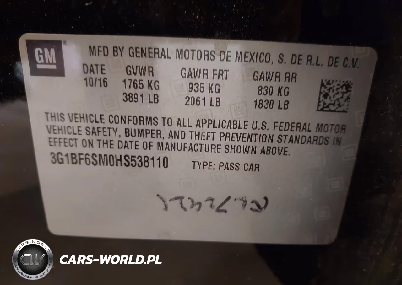 2017 Chevrolet Cruze Premier Auto VIN:3G1BF6SM0HS538110 - 9