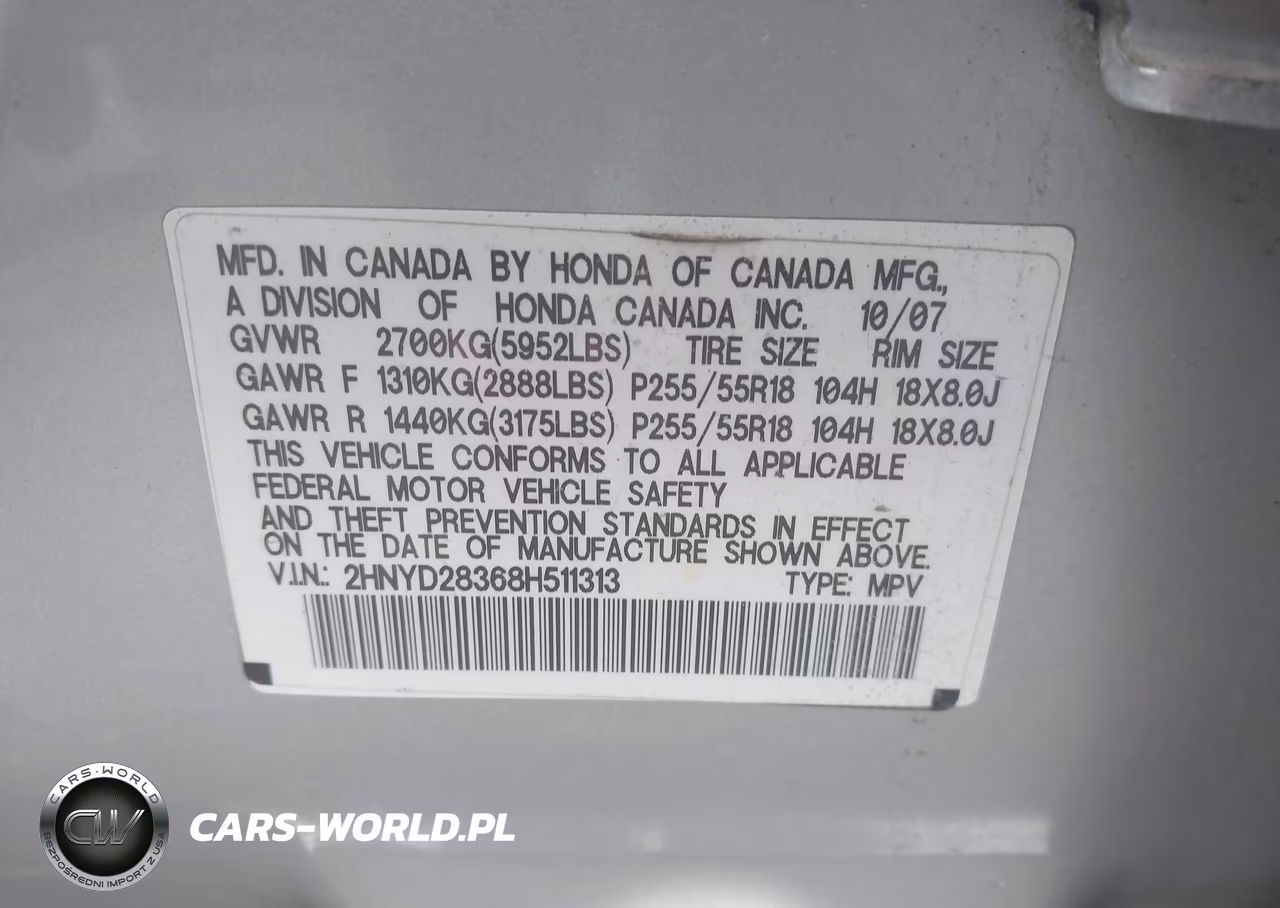 2008 Acura Mdx Technology Package VIN:2HNYD28368H511313 - 9