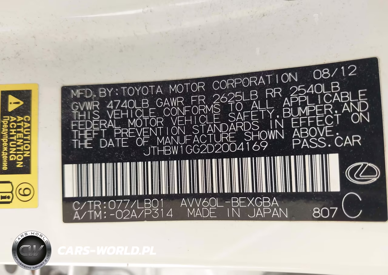 2013 Lexus Es 300H VIN:JTHBW1GG2D2004169 - 9