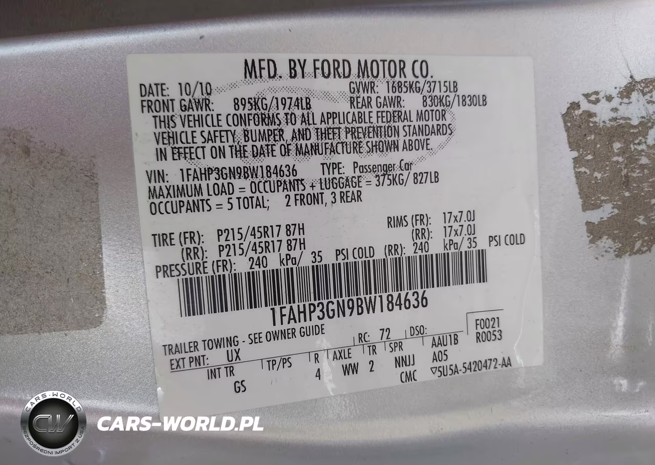 2011 Ford Focus Ses VIN:1FAHP3GN9BW184636 - 9